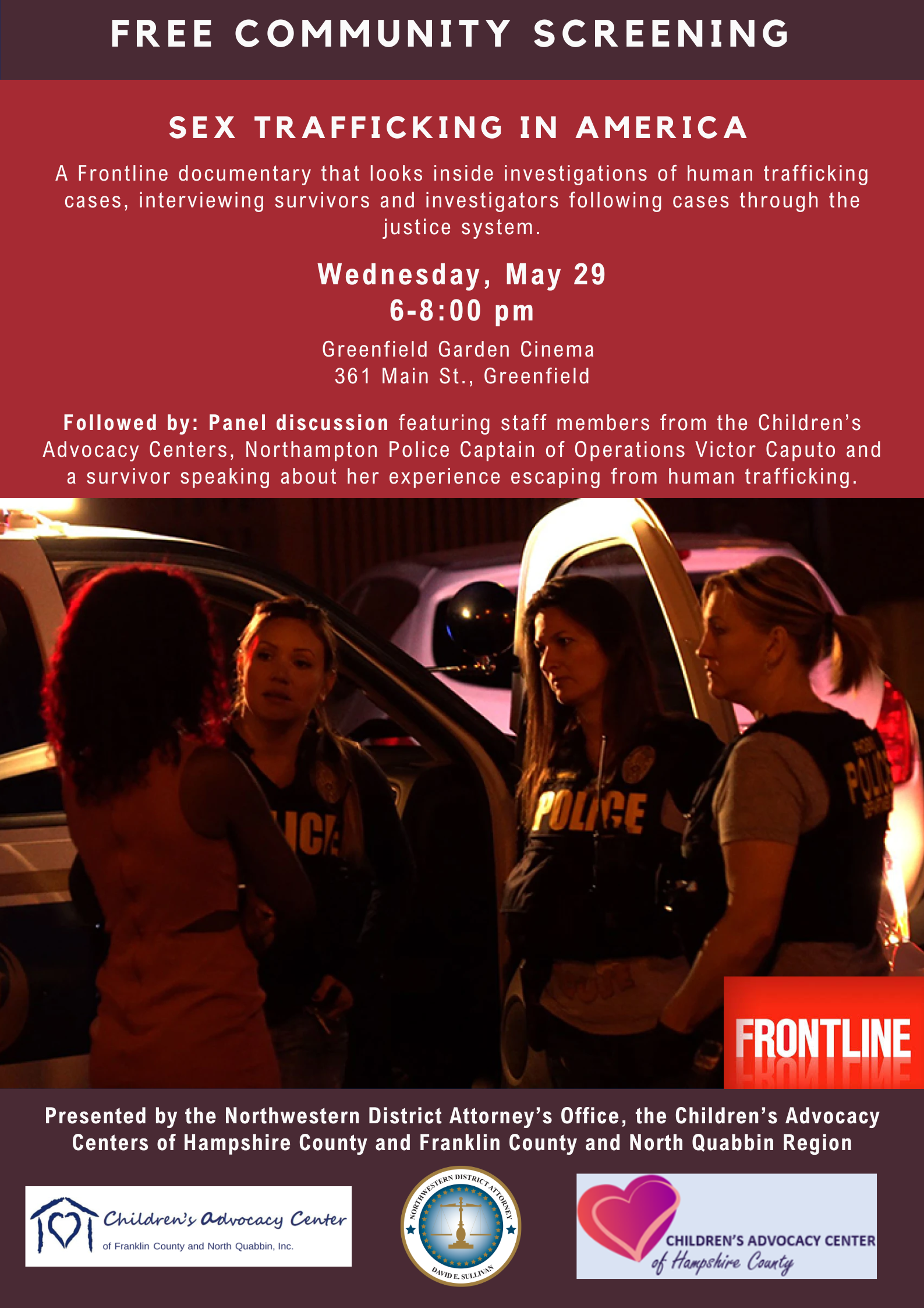 DA’s Office, Children’s Advocacy Center hosting film screening and panel