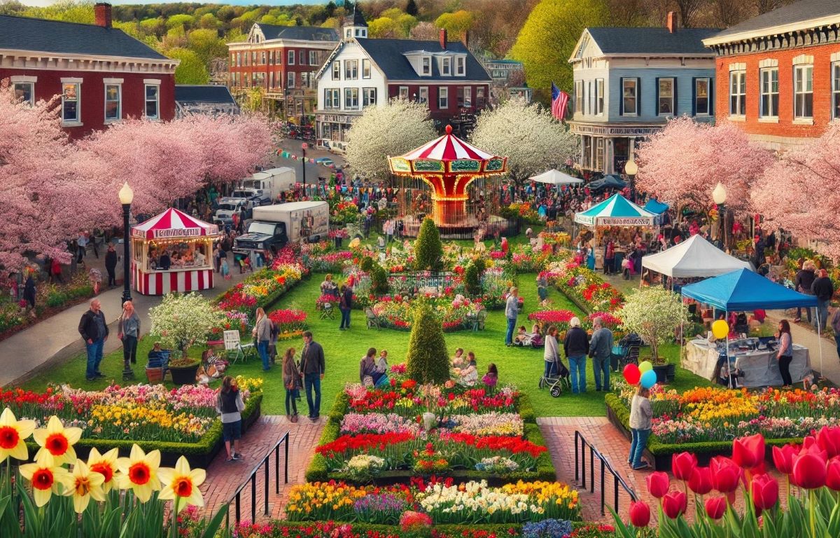 Spring in downtown Greenfield